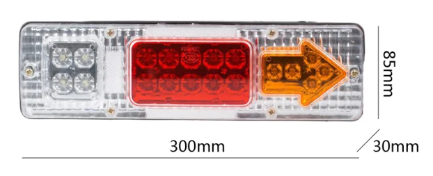 led 12 x 3.4 inches combination stop turn tail light lamp for trailer
