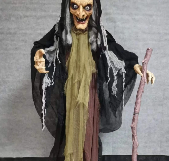 Halloween decorations electric luminescent decoration cane witch haunted house horror wizard