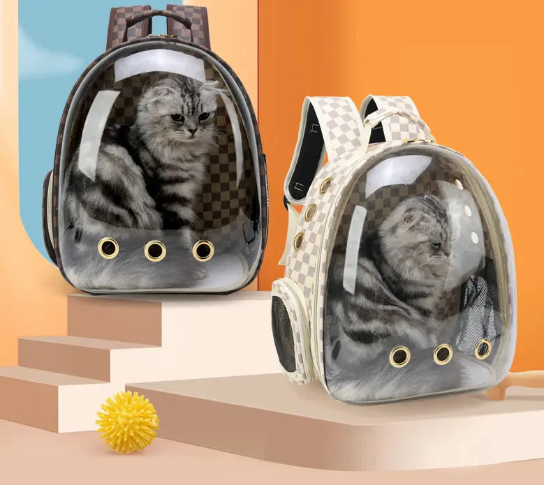 JXANRY Pet Luxury Portable PVC Bag Cat Travel Easy Carrier Bag Fashion Pet Shoulder Bag Manufacturer Two Colors Pet Supply