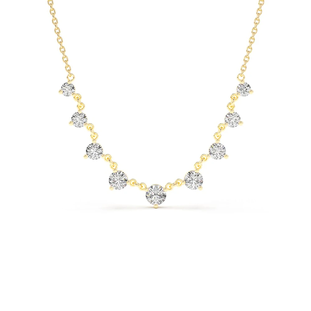 925 Sterling Silver Gold Filled Plated Diamond Cz Dainty Jewelry Chain Women Necklace For Birthday Gift