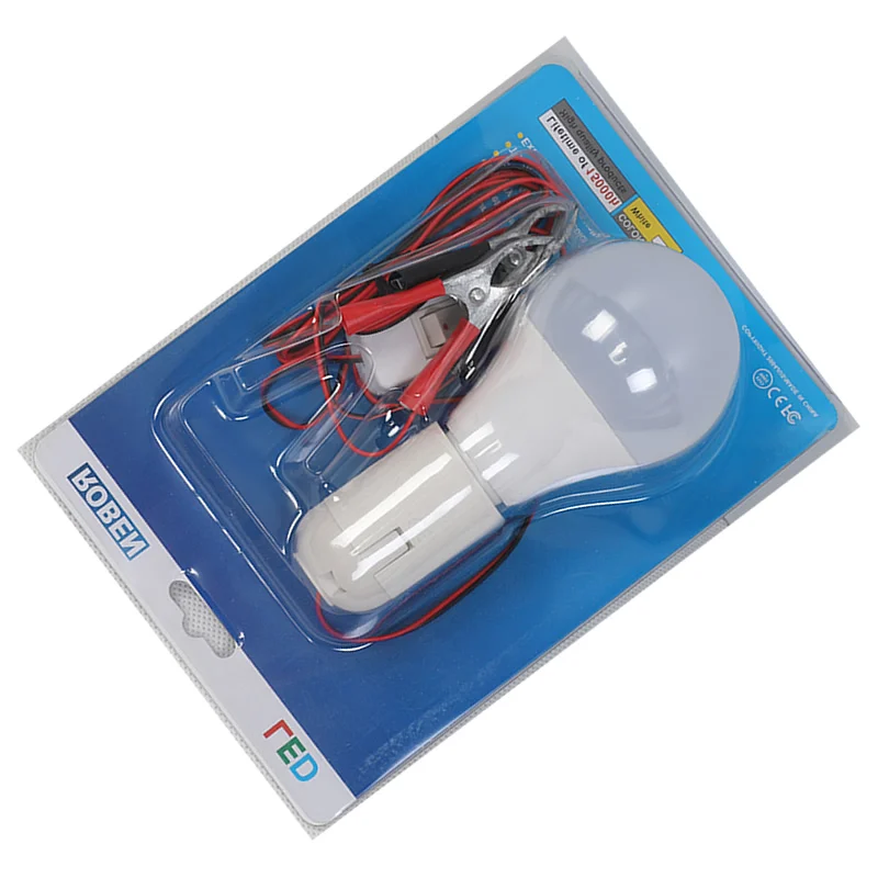 12v bulb light E27 With 2 m wire and switch button for night market lighting