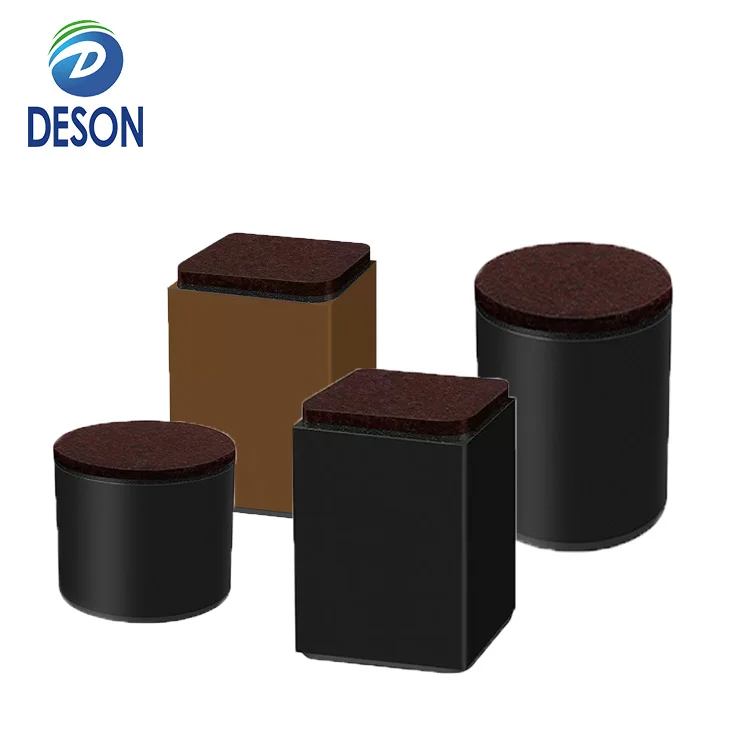 Deson Carbon steel table foot pad heightening table chair bed leg furniture pad height block support column floor protection pad