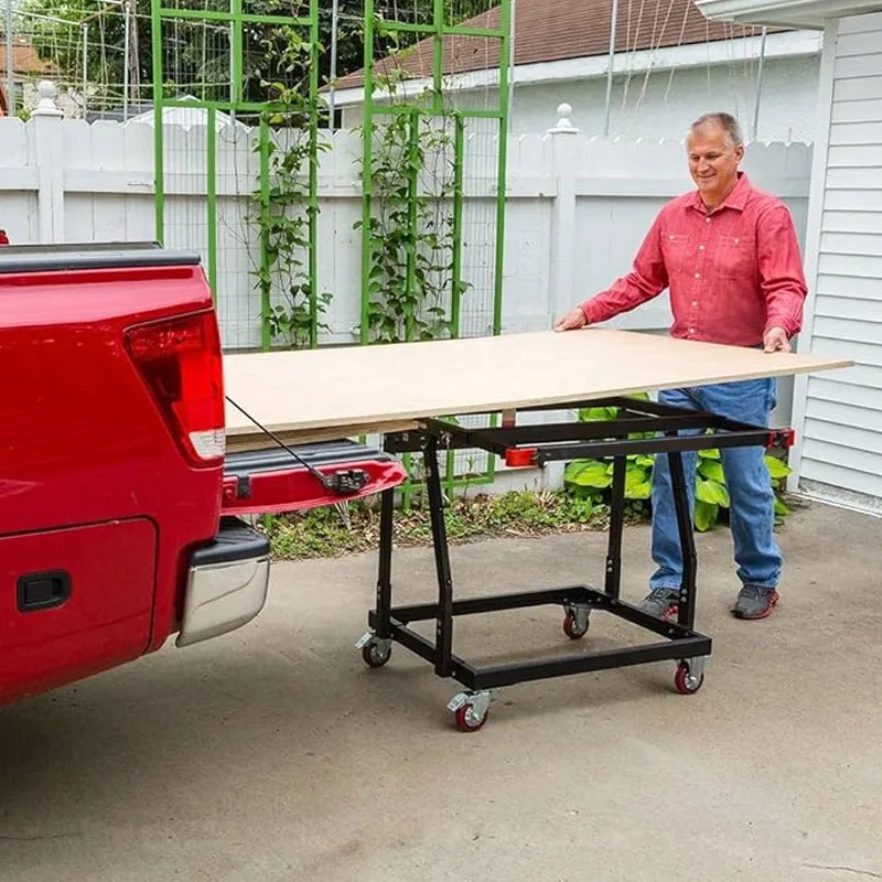 Woodworking Tools Rigid Steel Frame Cart Construction Accessories Mobile Workbench Panel-Cart For Tools