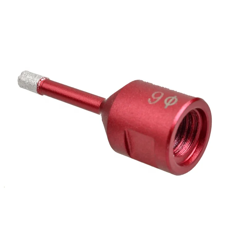 6mm Vacuum brazed diamond core drill bit for tile granite marble stone with M14 thread