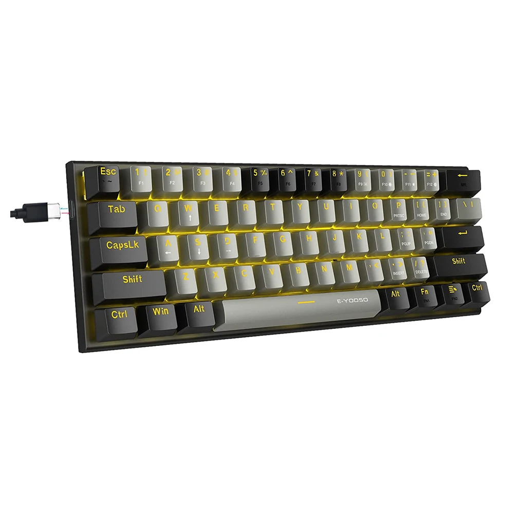 Gaming mechanical keyboard 60%  keyboard mechanical 61 Keys keyboard with Stand-Alone Arrow