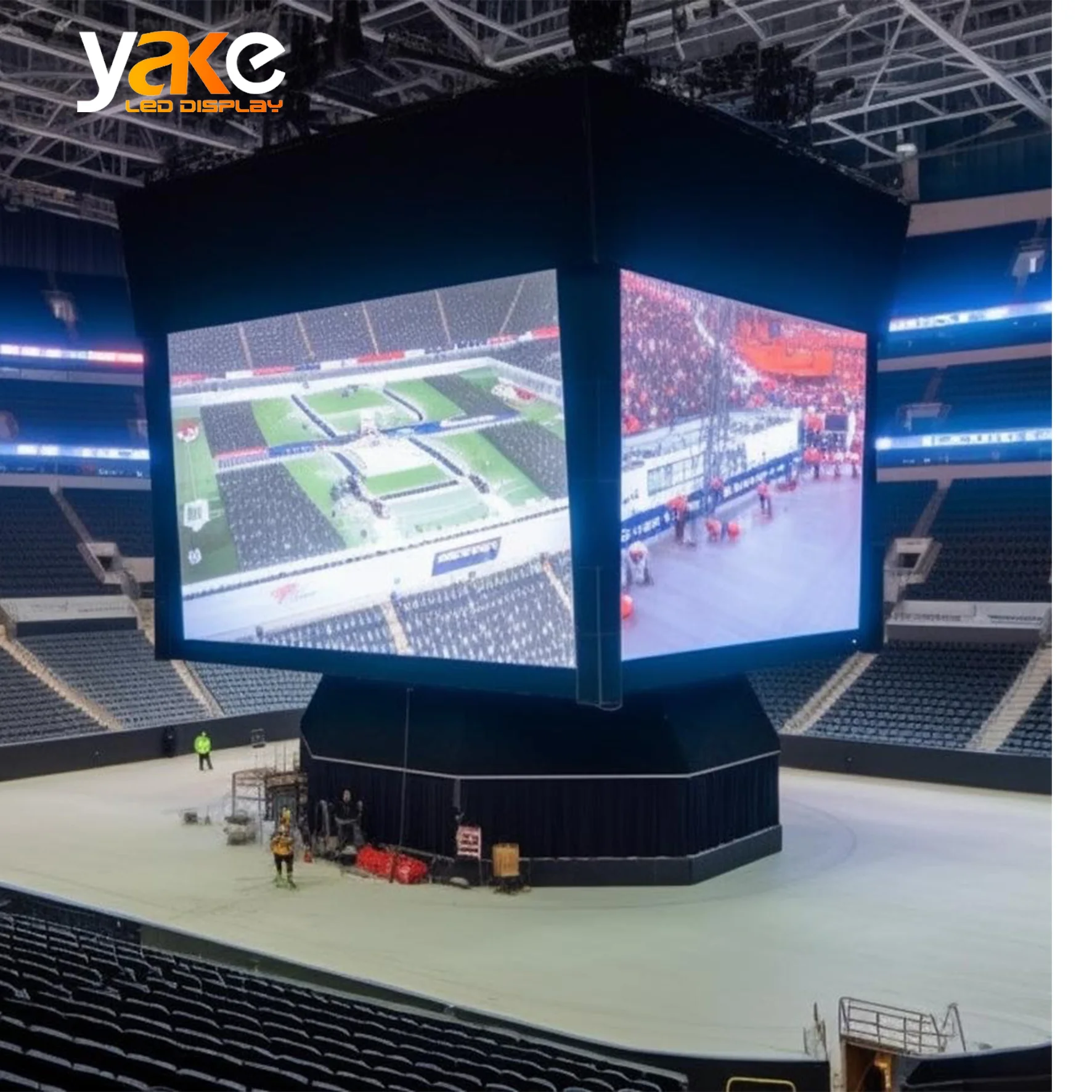Yake Giant Outdoor Electronic Signs Double Sided Billboard Steel Structure External Outdoor Led Digital Signage Display Screens