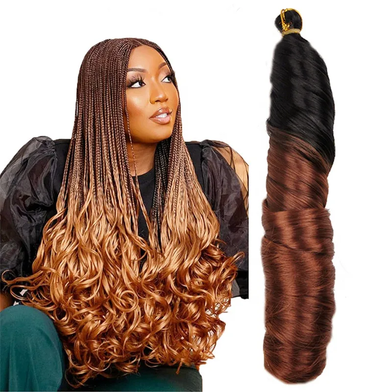150g 20inch 22inch 24inch Ponystyle Crochet Braid Attachments Braids Spiral French Curls Extension Synthetic Curly Braiding Hair