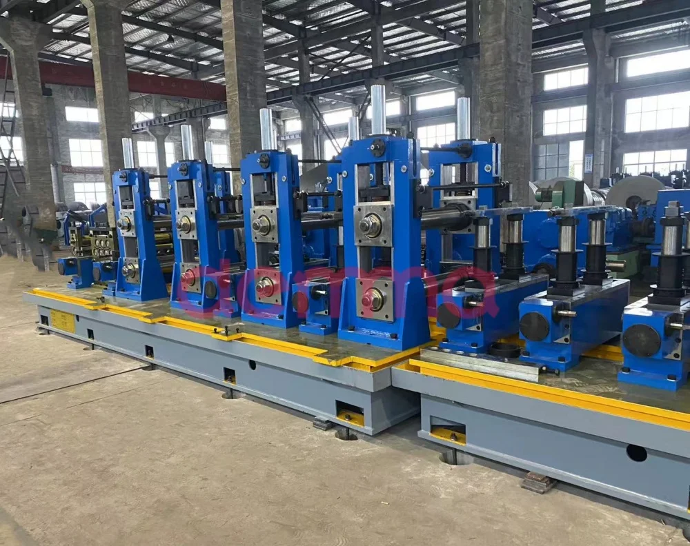 Galvanized Steel Pipe Production Line / Welded Tube Making Machinery