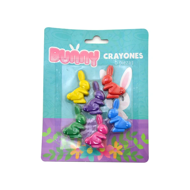 Custom pencil TOY CRAYONS flower girl unicorn pink  glitter crayons color box set 6 pack kids drawing crayon