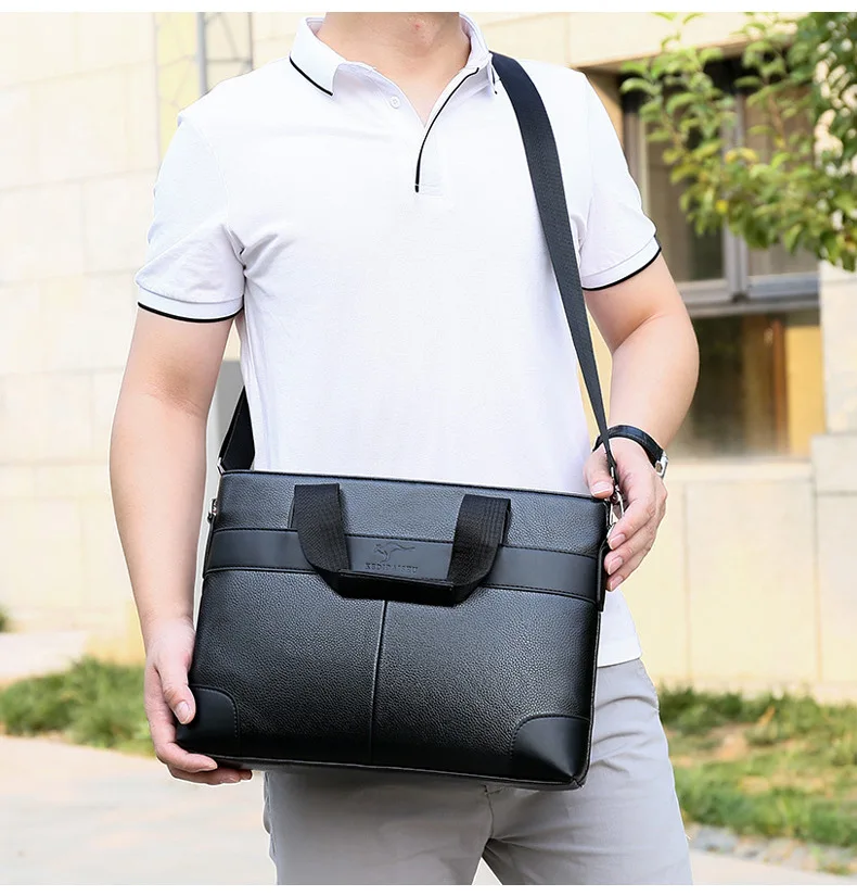 Waterproof Business PU leather laptop sleeve bag For Macbook Multi-size inch notebook protector