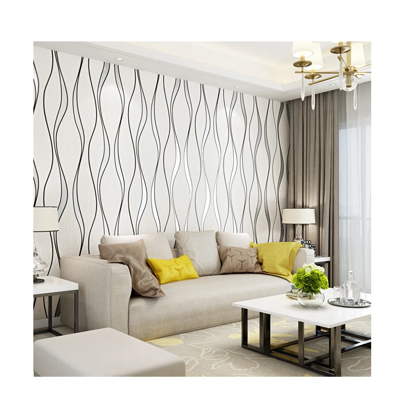 luxury  Best price hotel living room modern  fashion design 3d non-woven waterproof  wallpaper