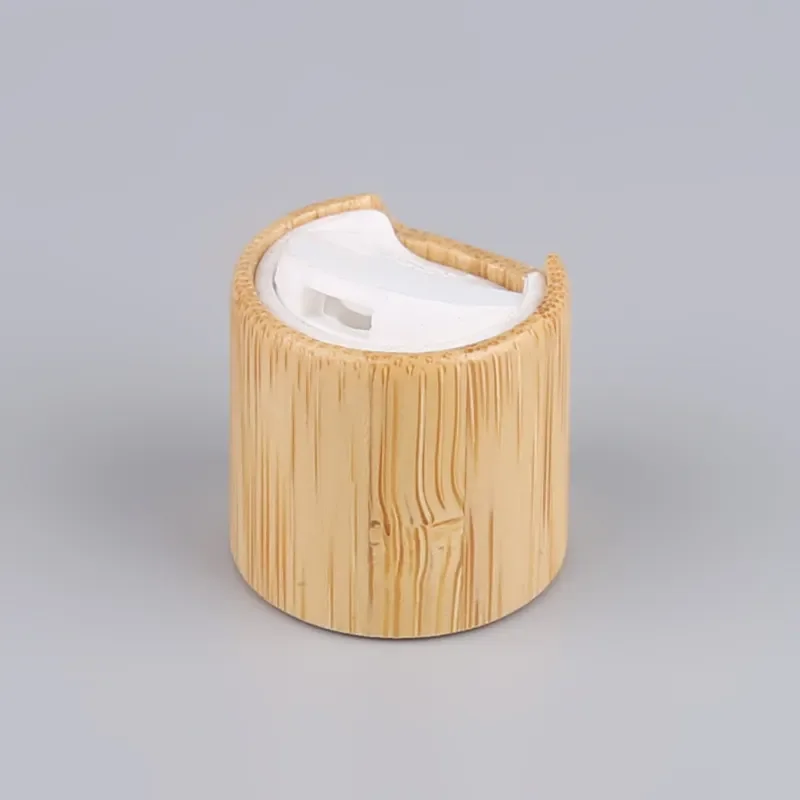 Wood Products Cosmetic Packaging Bottle Cap Wooden Screw Cap Bamboo Screw Top Lid Bottle Cap