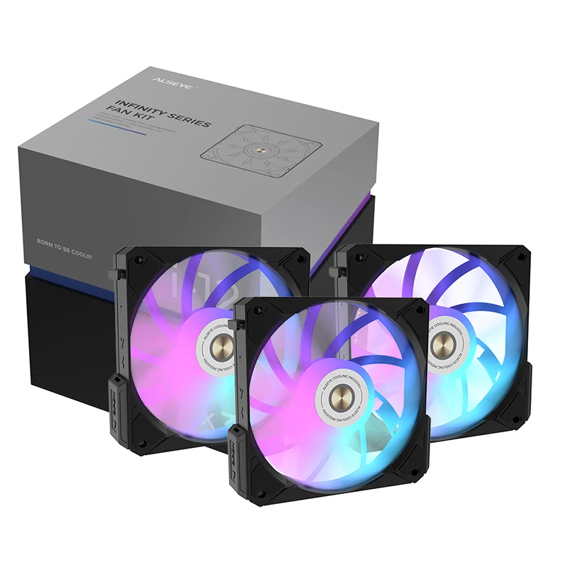 Alseye интерлок 3 вентилятора комплект PWM вентилятор FDB подшипник вентилятор 120 мм ARGB pc игровой вентилятор