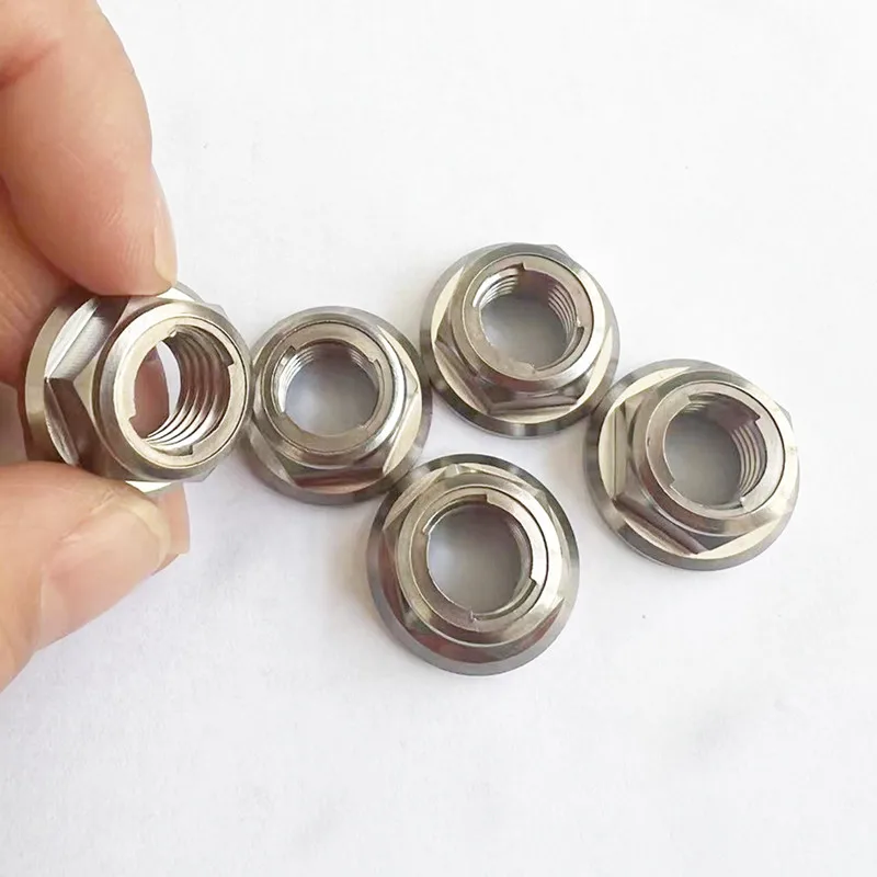 5/16-24  Titanium  hex  flange locking nuts