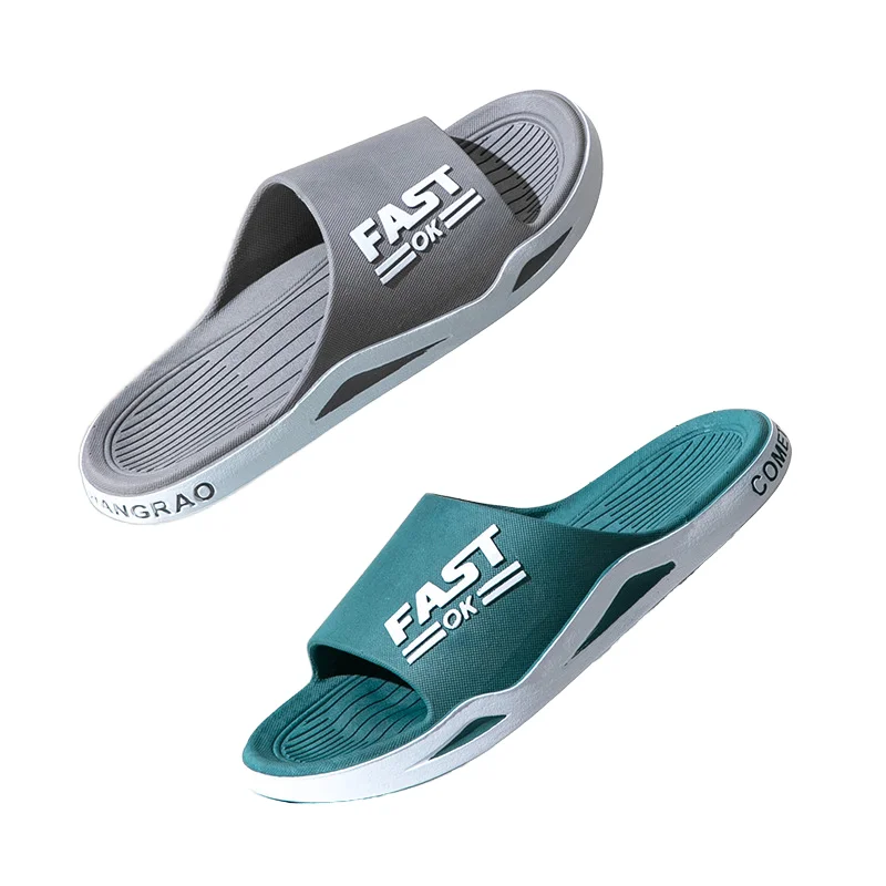 Unisex Custom Logo Black Sliders Waterproof and Anti-Slip Slide Sandals for Summer House Use