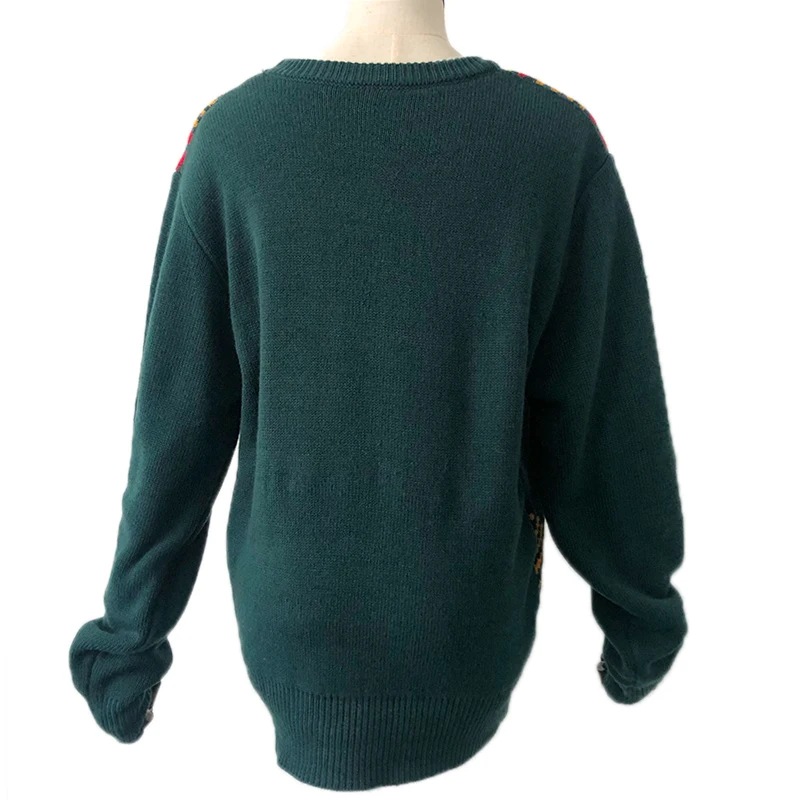 High Quality Wholesale Custom Cheap Fashion Round Neck Pullover Sweater Sweater Knitting Machine Price Funny Christmas Sweaters