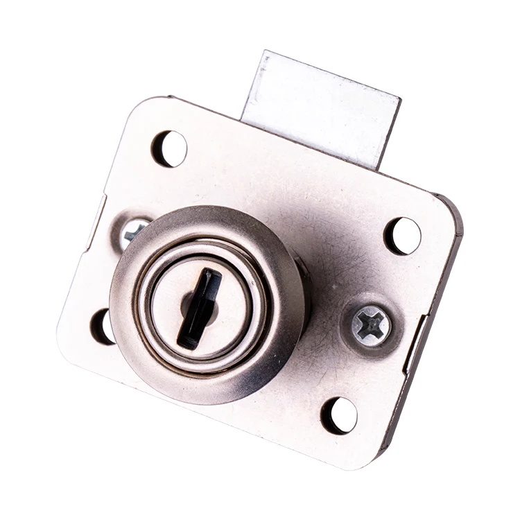101 hot sale furniture metal nickel plated two plastic keys desk iron cabinet lock