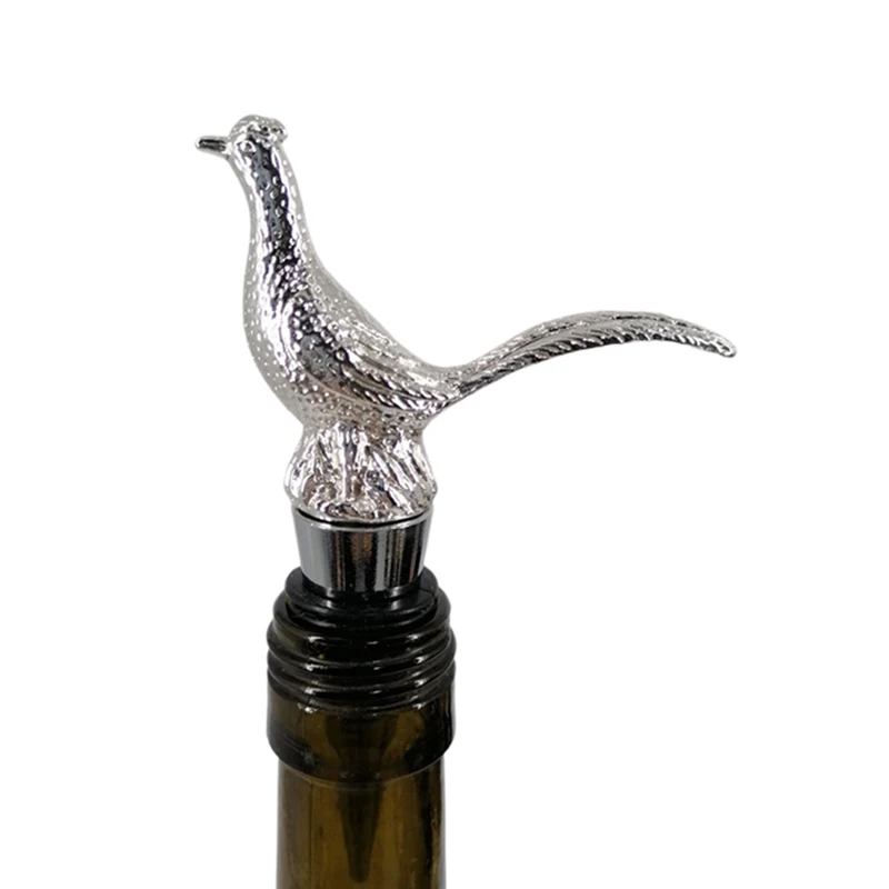Creative Pheasant Bottle Stopper Customized Zinc Alloy Pheasant Wine Plug For Bar Party Home