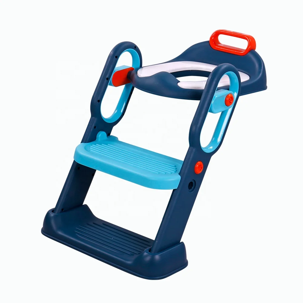 Toilet Folding Baby Potty Training Seat with Adjustable Ladder