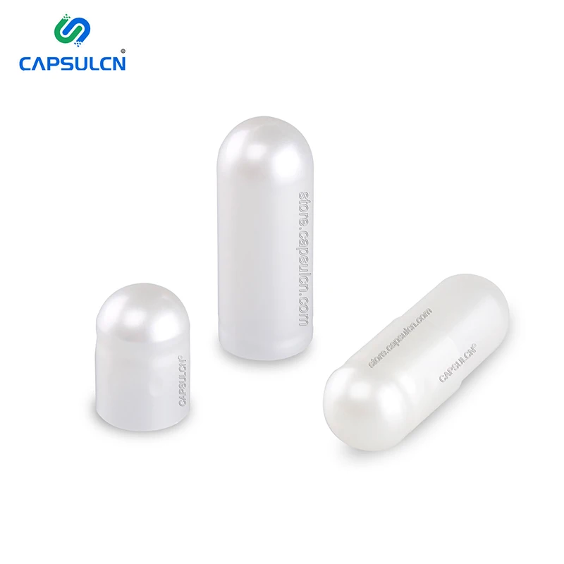 CapsulCN In Stock Size 1 2 3 Halal Certified Pure White Pearl White Empty Gelatin Capsules Empty Capsules Pill