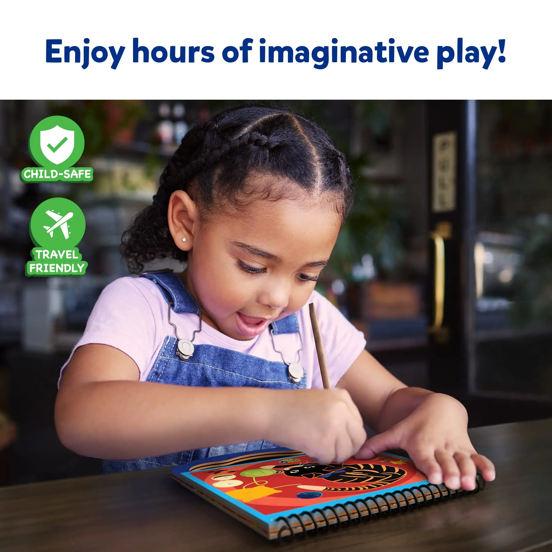 Magical Scratch Art Book for Kids - Animals, Craft Kits DIY Activity & Stickers Gifts Scratch Art Book