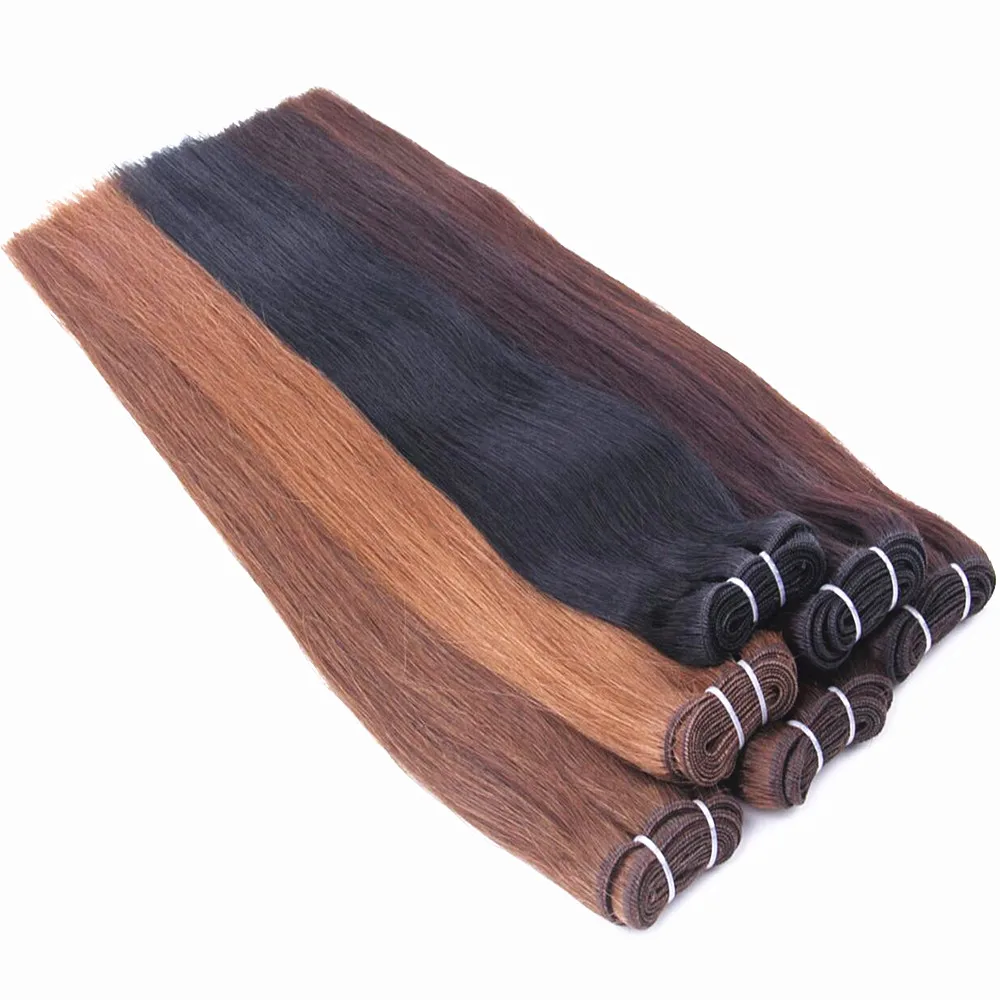 Machine Double Weft Hair Weft and None Chemical Processing high quality remy human hairs