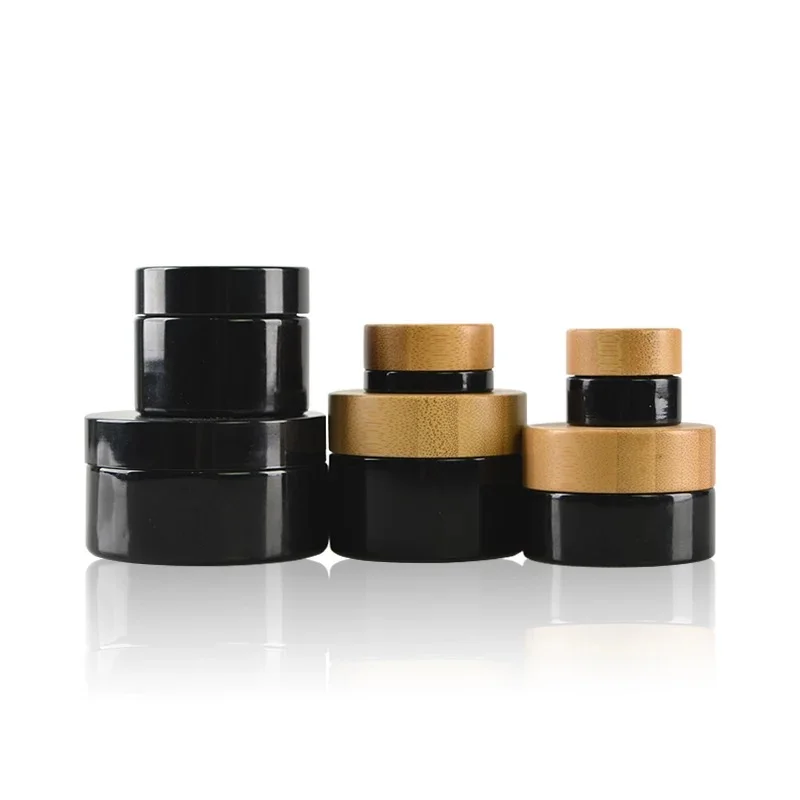 Wholesale 2 oz Blue Round Plastic Cosmetic Jar with White Screw Lids for Makeup Cream eye face cream