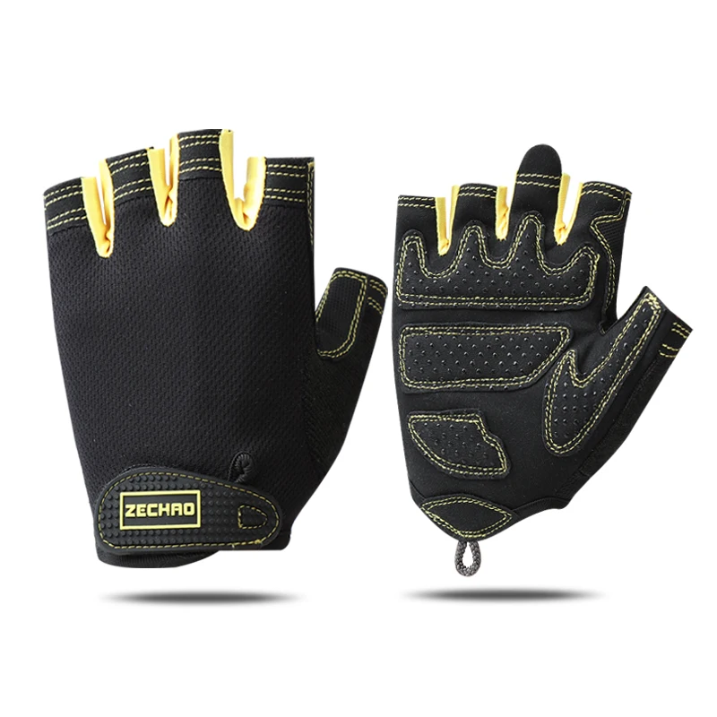 Custom logo Professional Non Slip Net Breathable Wear For Men And Women Unisex Weight Fitness Workout Training Sports Gloves