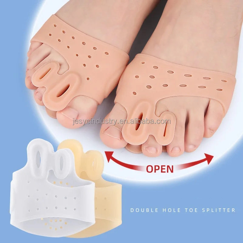 Silicone Forefoot Pad Pain Relief Shoes Insole Pads Anti Slip Foot Pedicure Gel Forefoot Pads Silicone Toe Separator Corrector