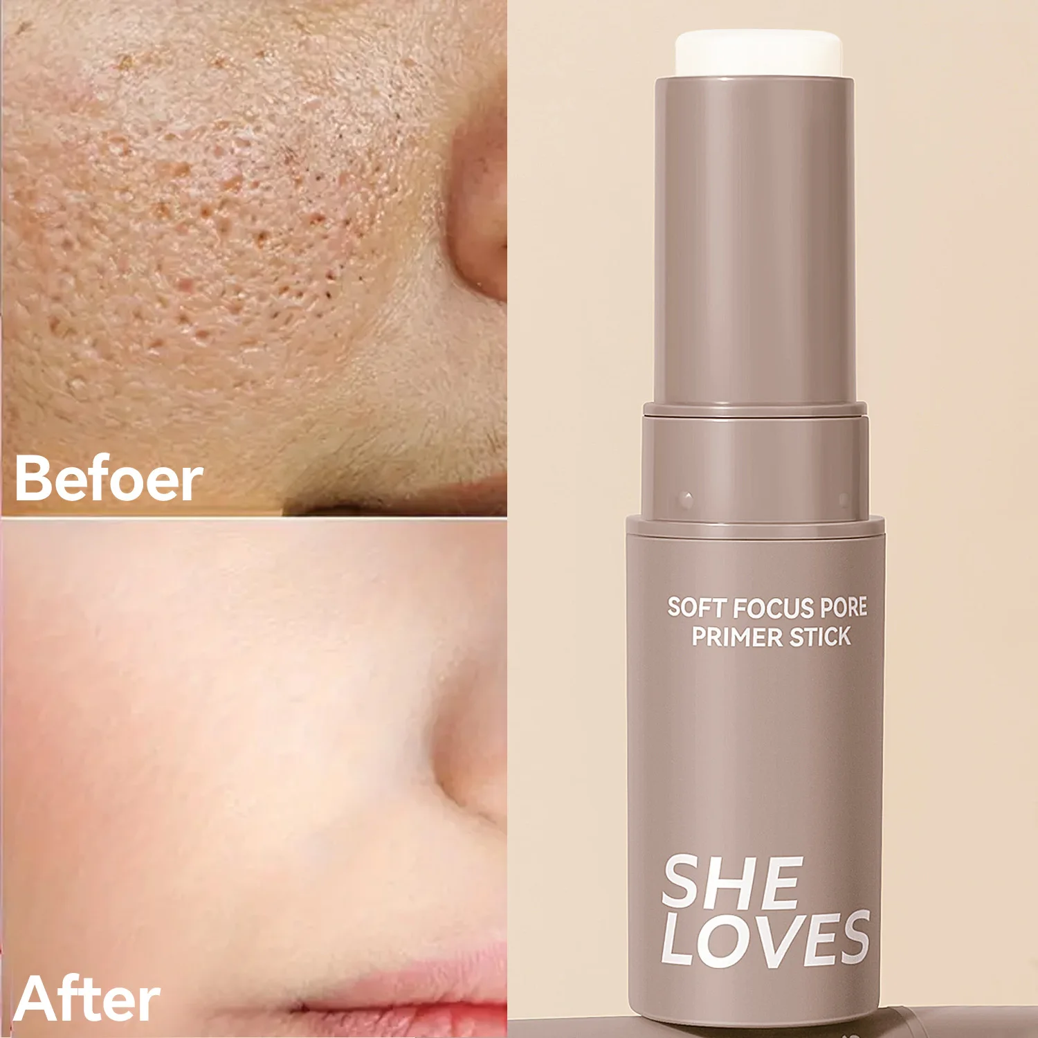 Professional Soft Focus Pore Primer Stick Cosmetics Oil Control Pore Invisible Base Stick Women Face Waterproof Makeup Primer