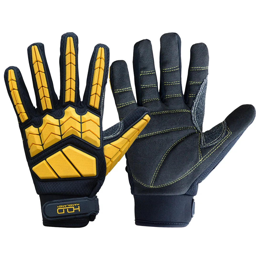 HDD In Stock Vibration Resistant SBR impact mesh back with TPR synthetic palm gloves oil and gas gloves workout gloves (62423916319)