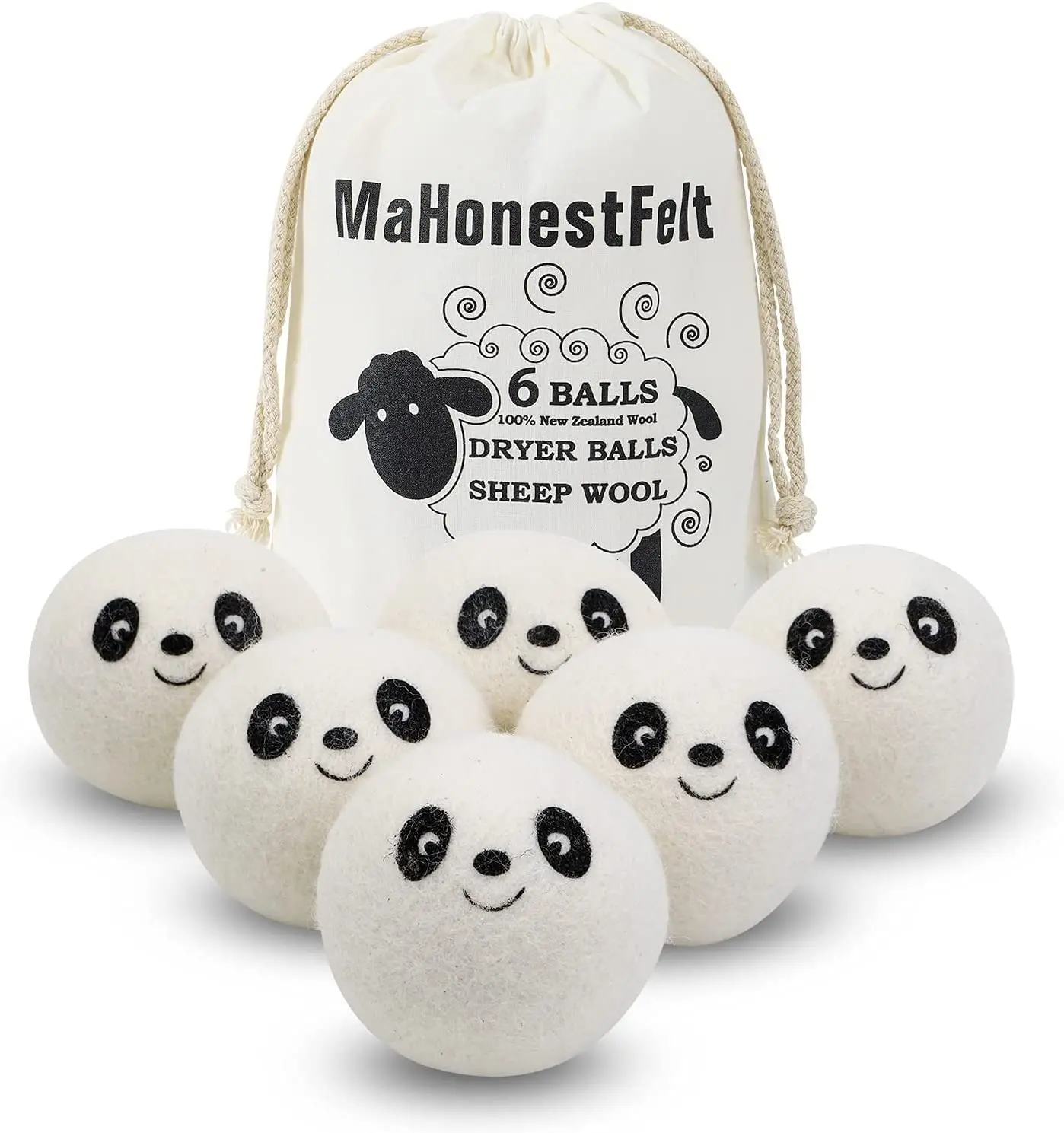 Eco Friendly Organic Dryer Wool Ball Hot Sale 100% New Zealand Wool Laundry balls