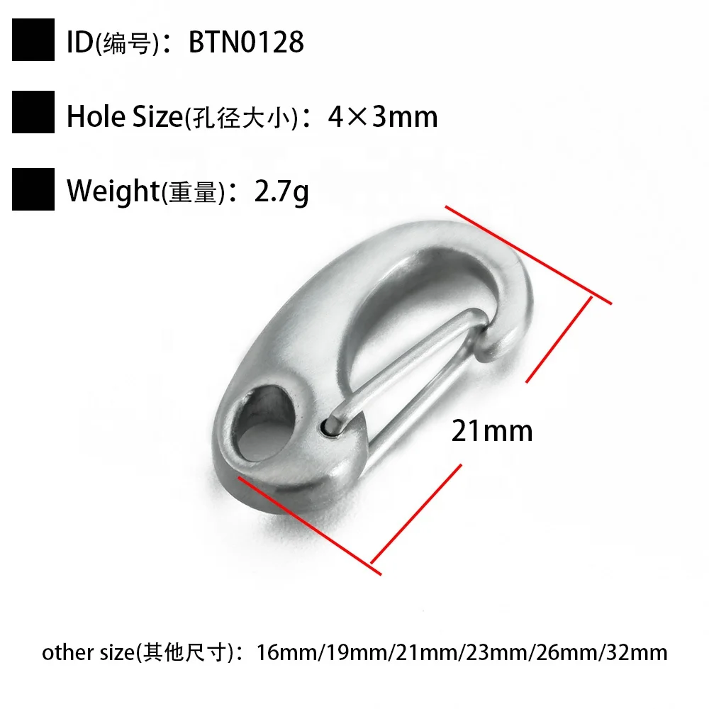 VEROMCA Stainless Steel Matte Lobster Clasps For Making Bracelet 21mm Jewelry Component Lobster Clasp