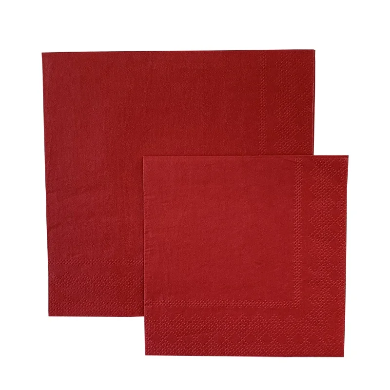 20 шт., бумажные салфетки для коктейлей с красным принтом