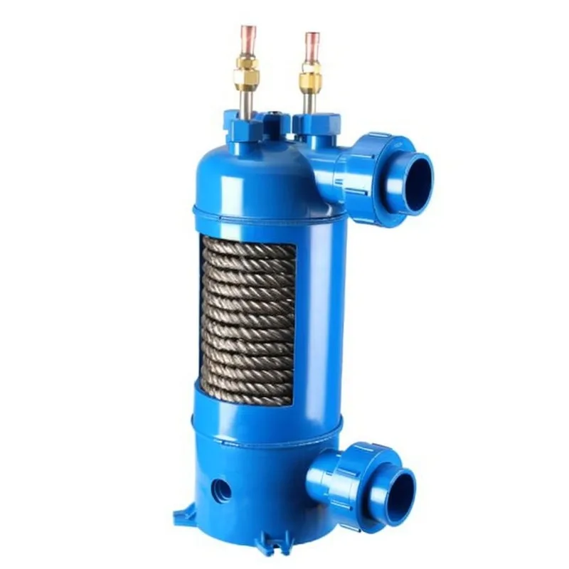 Glosok Titanium coil heat exchanger with perfect structure design PVC shell for aquarium chiller evaporator 2HP