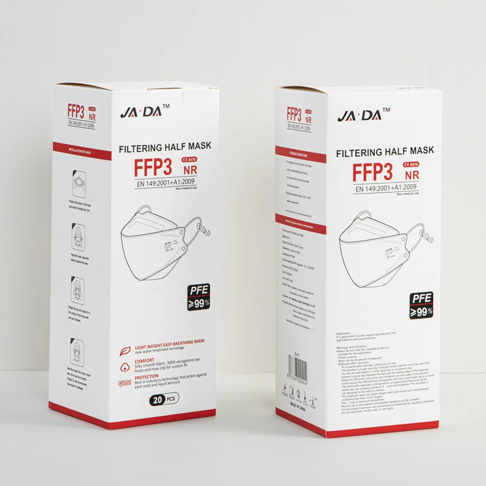 CE 0370 EN149 standard FFP3 Fish shape Disposable Protective 5 Layers Face Mask Personal Protection Anti Dust Mascarilla Mask