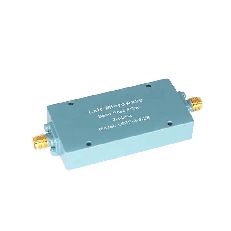 Low Insertion Loss 2-6 Ghz ilitary Cavity Microstrip Filter RF Band pass Filter with S MA connector
