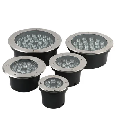 Ip65 Водонепроницаемая круглая лампа Rgb наземная утопленная напольная Напольная Лампа светодиодный подземный свет