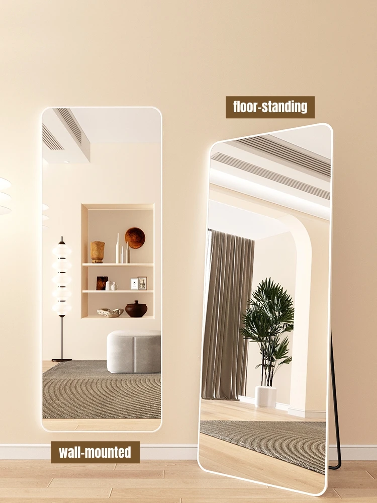 floor mirrors dressing mirror full square length large size oversized Full-length body free standing wall aluminum framed mirror