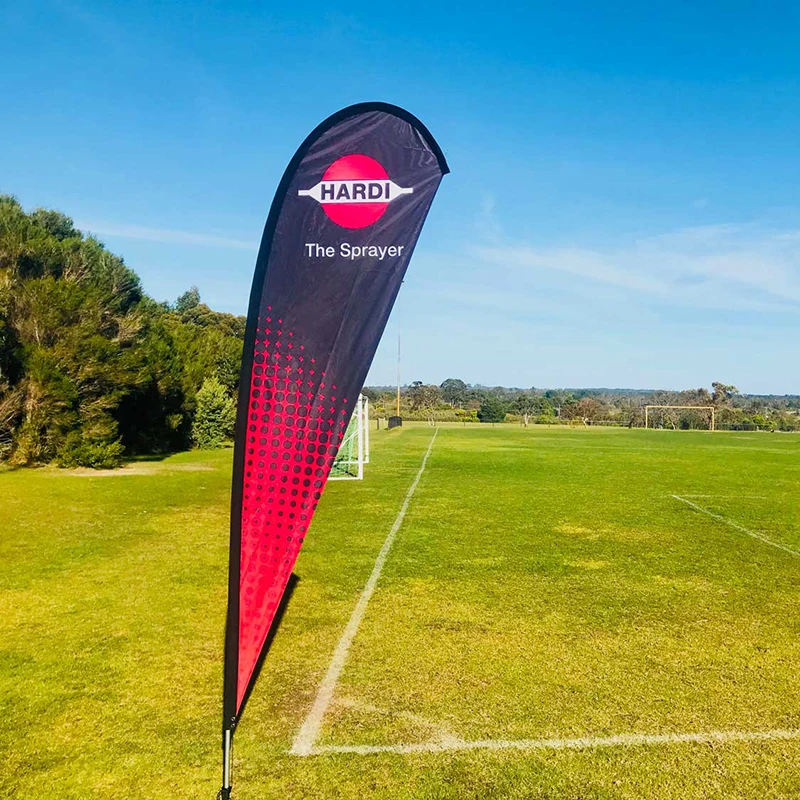 Hot selling outdoor flying polyester two sided  print Advertising beach flag Marketing custom banner