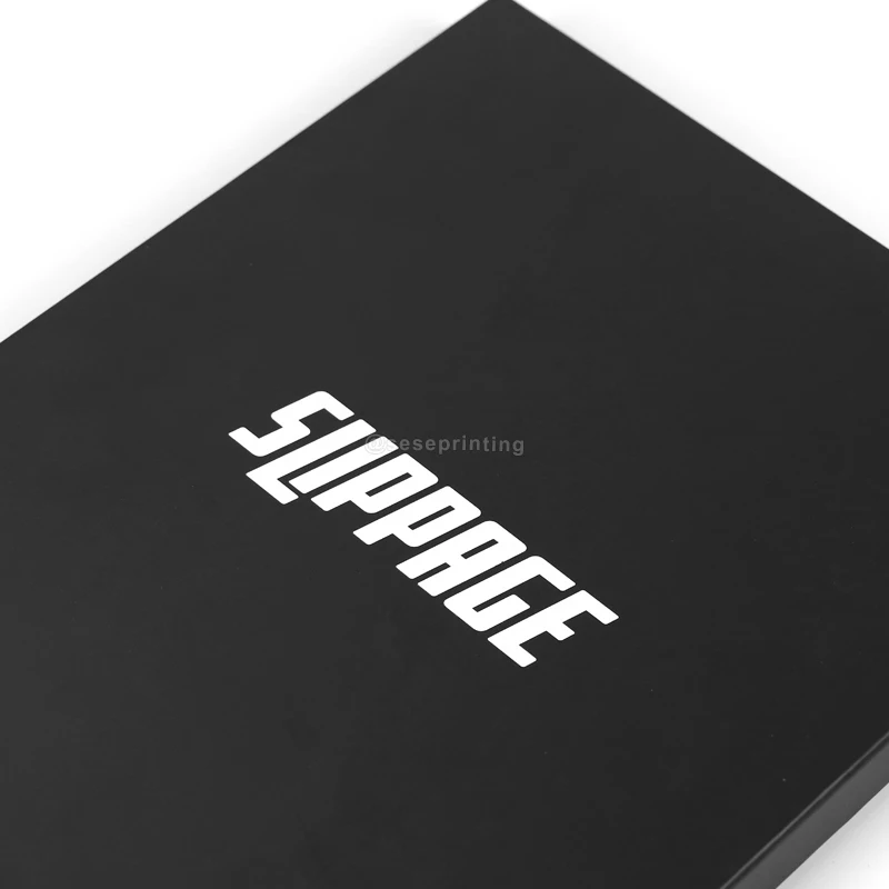 Customized Spot UV Logo Top And Bottom Boxes 2 Pieces Black Cardboard Packaging Box Print Lid And Base Box