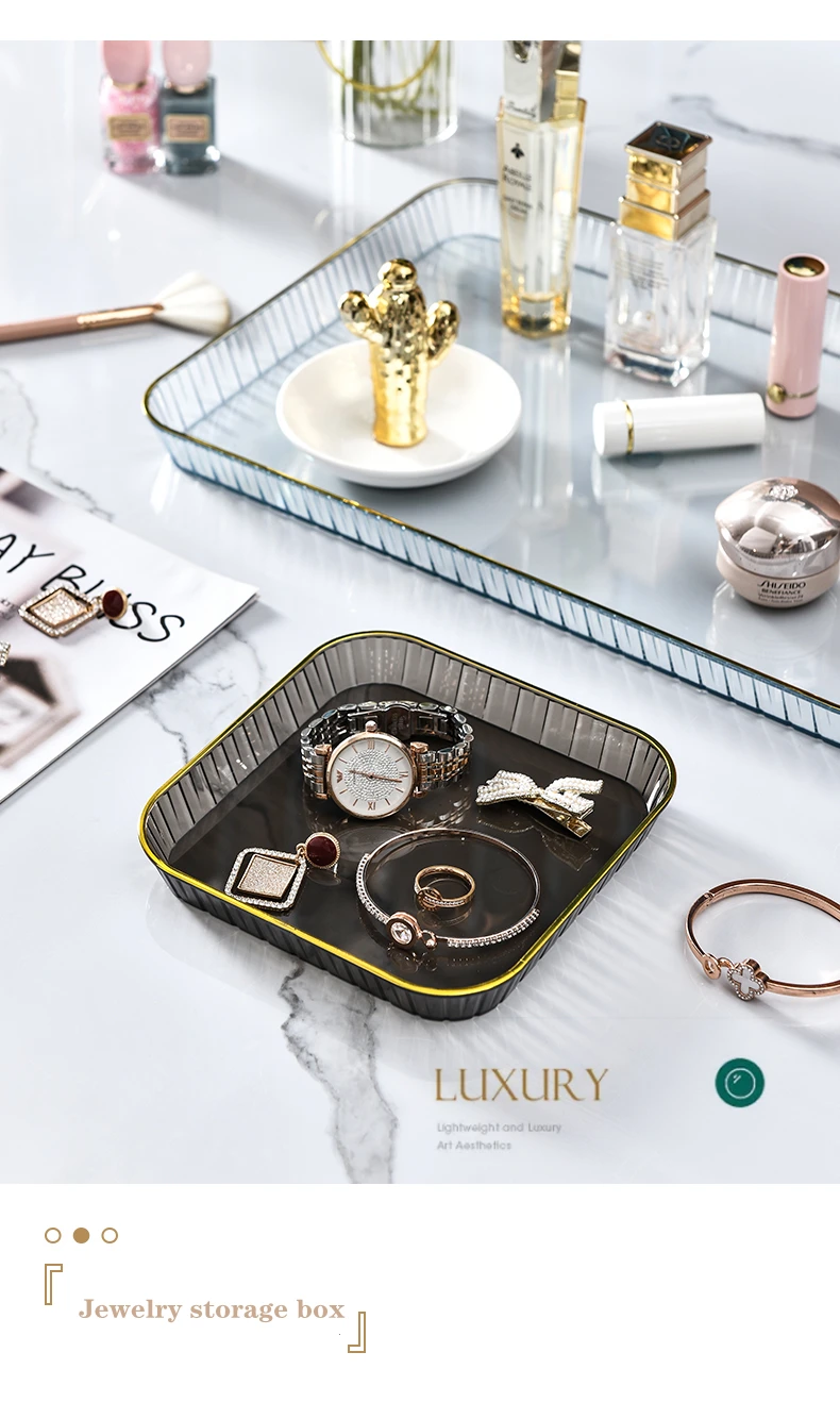 Multifunctional Luxury decorative food trays plastic plate for fruits party serve tray