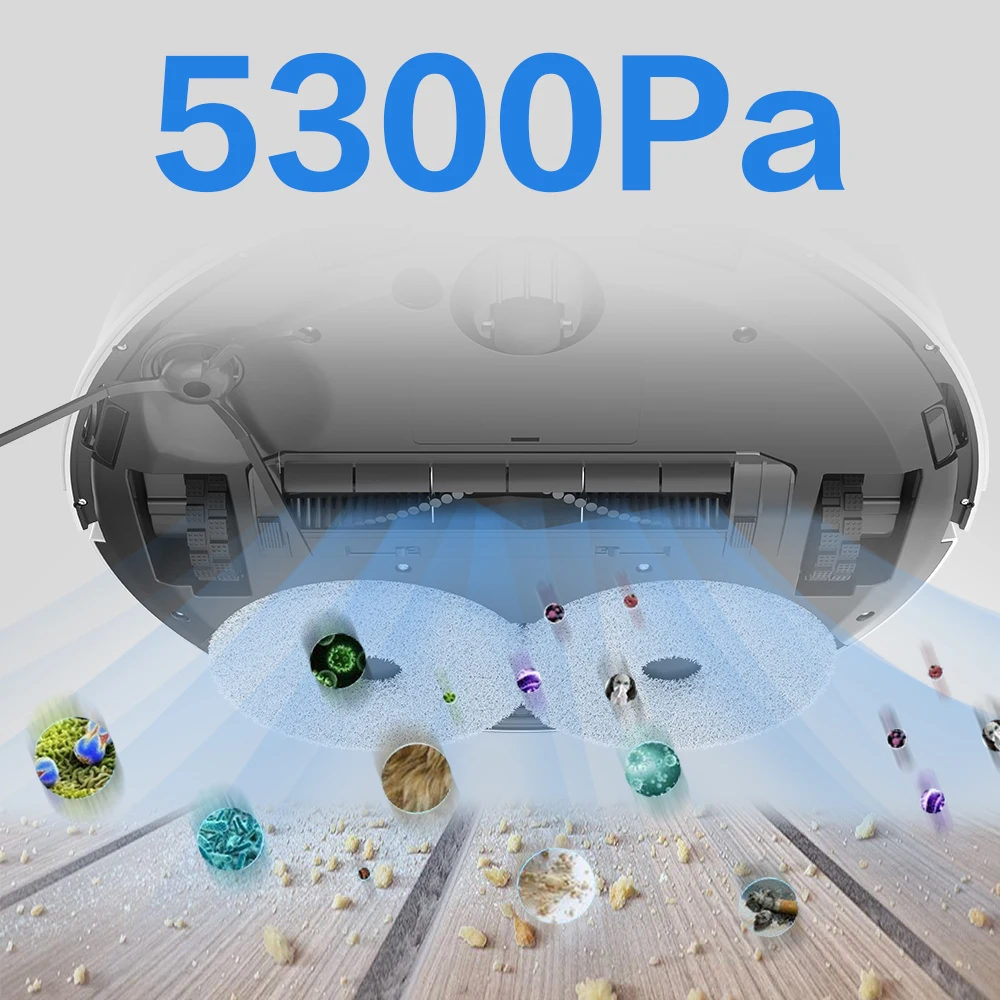 Onson Intelligent LDS Laser Navigation Robot Vacuum Cleaner Self Emptying Wi-Fi Alexa Home Appliance Vacuum Cleaner