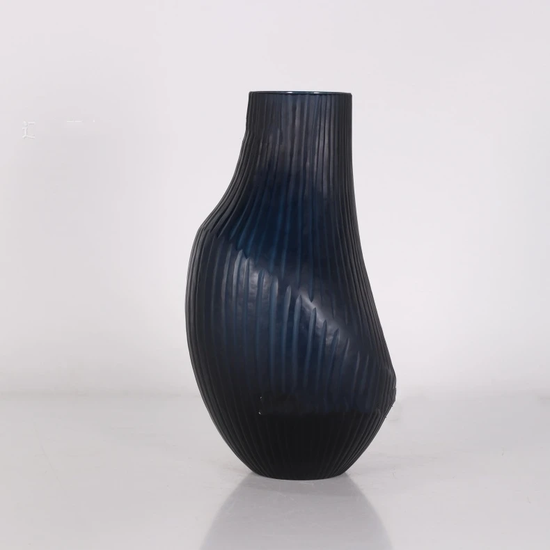 Modern Flowers Artificial Tabletop Vase Glass Flower Vase Tall Big Floor Flower Vase For Living Room