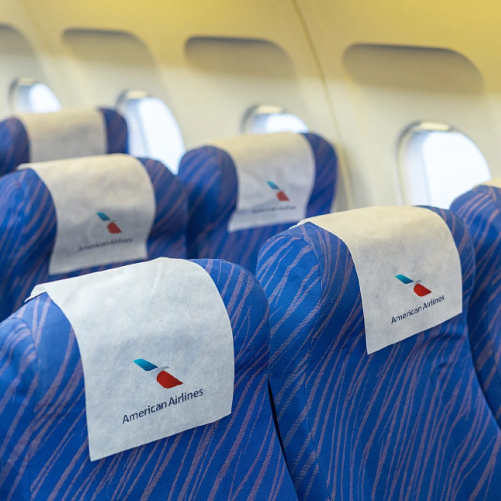 Тонкий грамм TNT индивидуальный узор одноразовый чехол для подголовника для самолета