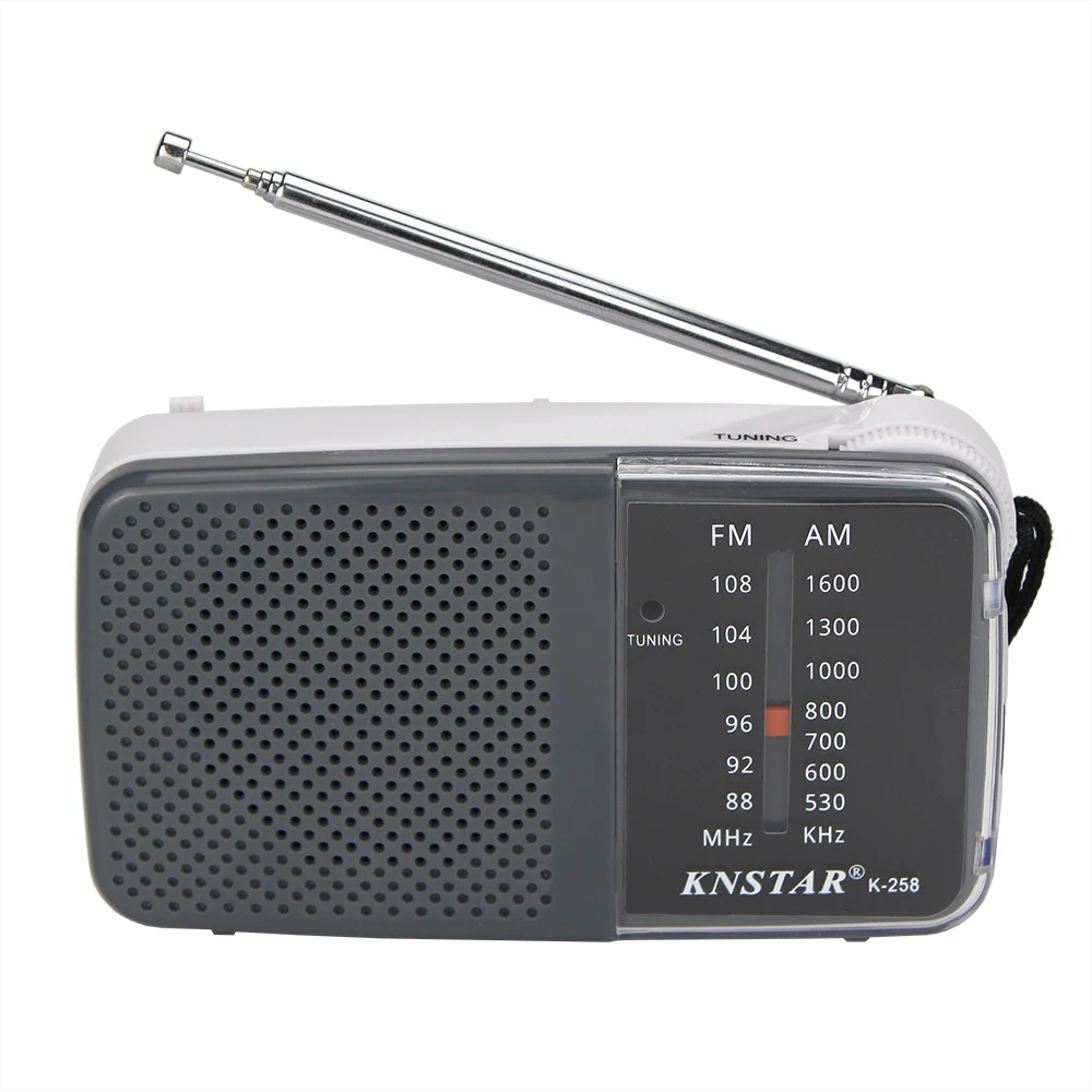 
K-258 AM FM Portable Radio Pocket Radio MINI Radio Earphone Jack 