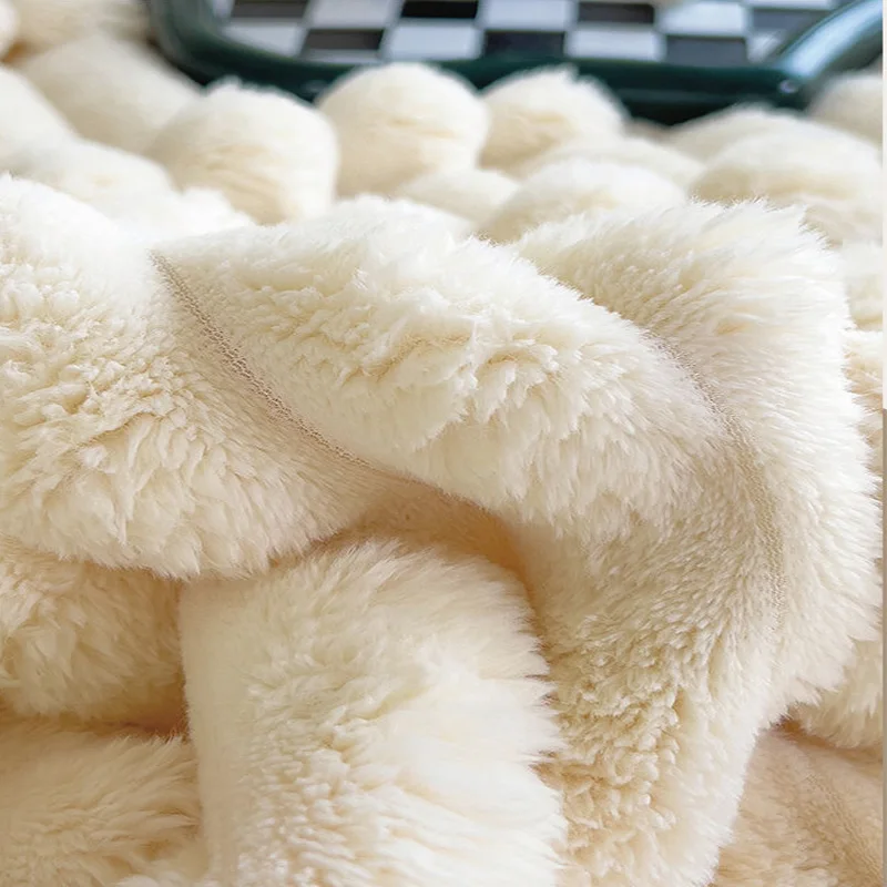 custom logo brand personalized more thick double layer reversible Sherpa fleece throw blanket bed sheet