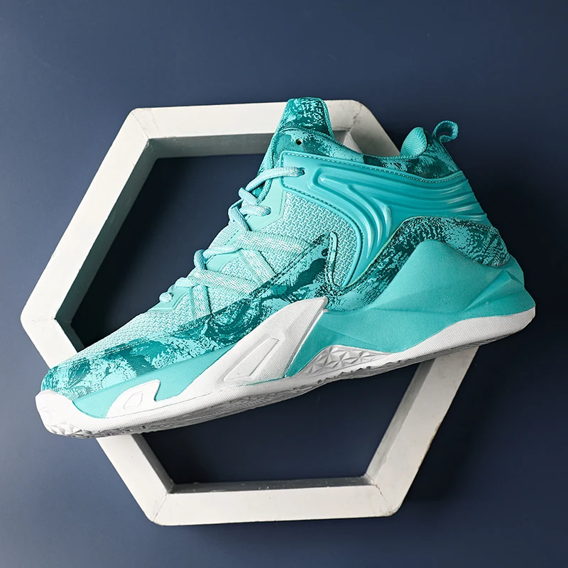 New Arrival Custom Label  Men Basketball Shoes Adult Outdoor Wear Resistant Basketball Sneakers