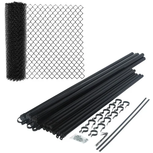 9 gauge black chain link post and 16 gauge fence post and fittings for sale