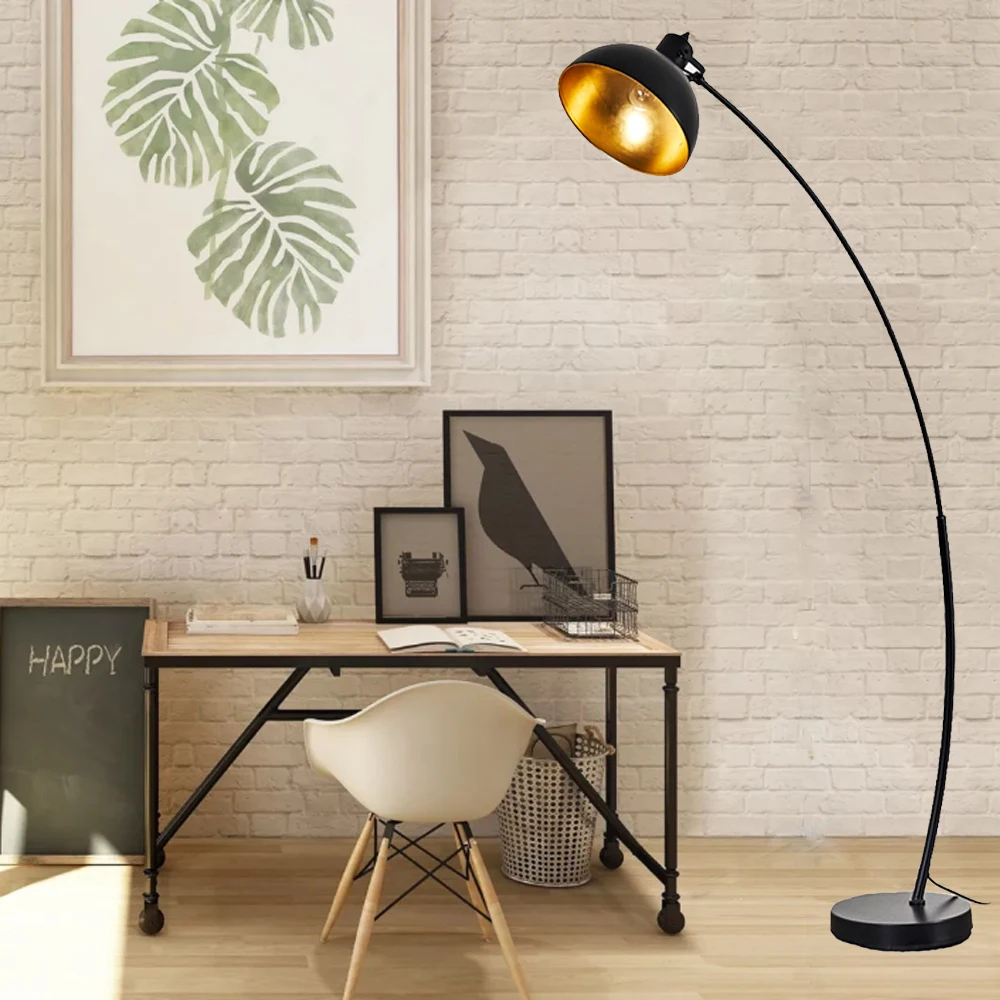 Nordic Modern Arc Standing Gold Arc Floor Lamp With Table Floor Lamp Bedroom Light for Living Room Corner Lamp